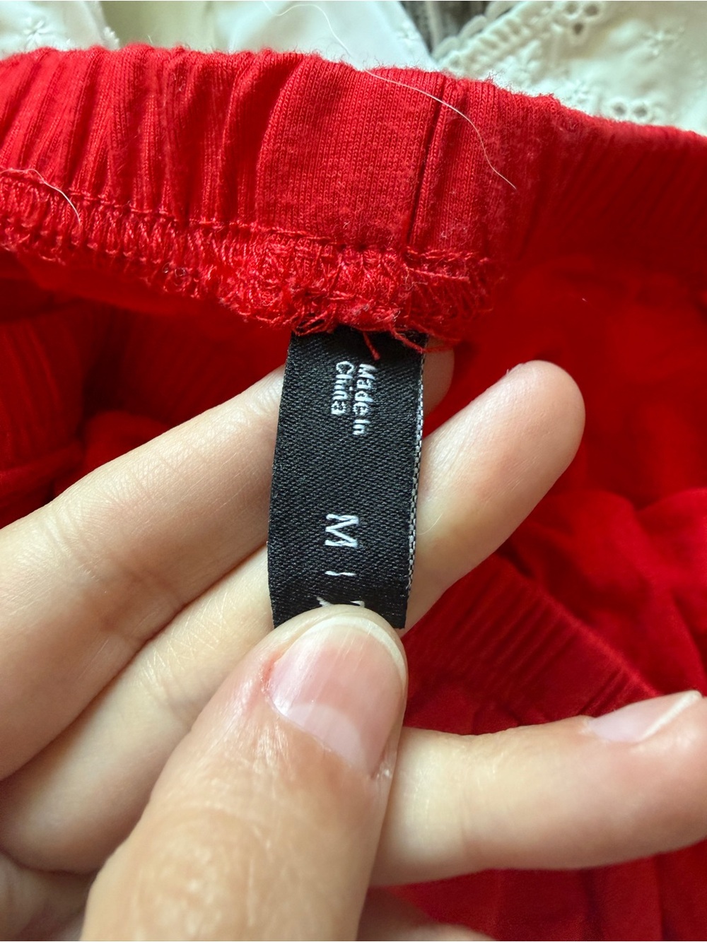 Red Ruffled Sleep Shorts - Picture 3 of 4